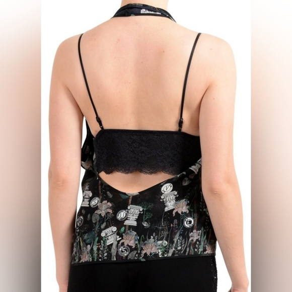 Authentic Versus By Versace Women's 100% Silk Multi-Color Blouse Halter … - Picture 4 of 9